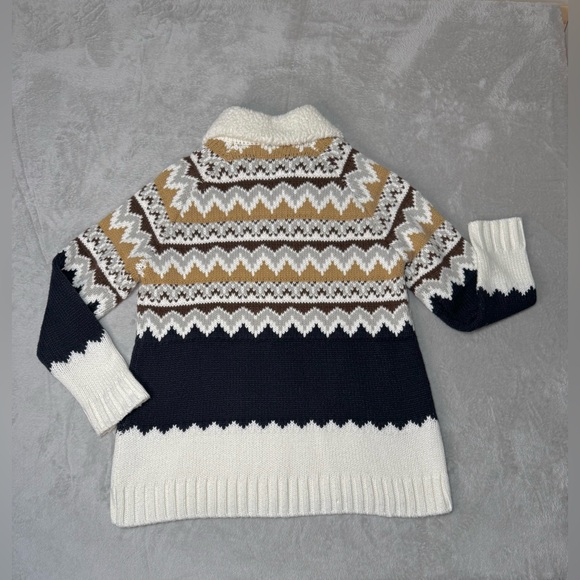 Show me your Mumu Sun Valley Fair Isle Pullover Faux Sherpa collar sweater - Picture 8 of 17